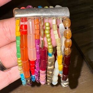 Chico’s Colorful Stretch Beaded Bracelet.